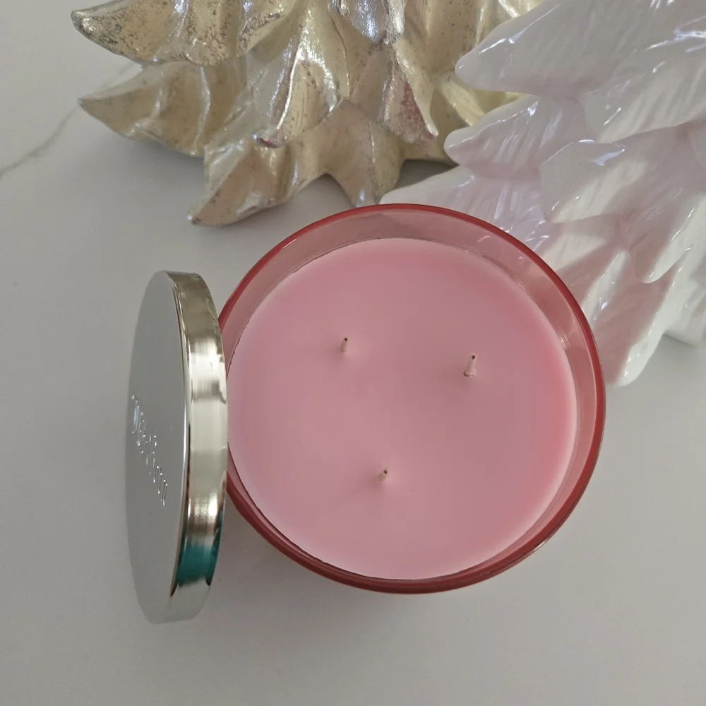 NWT White Barn Cherry Blossom Pound Cake 3-wick Candle - Picture 3 of 5